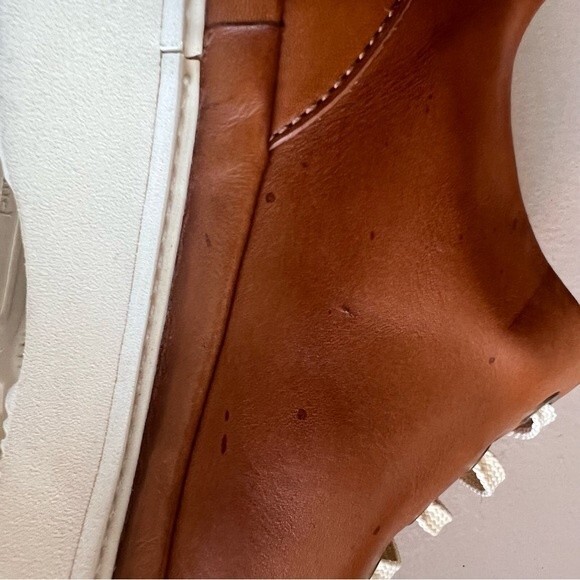 Samuel Hubbard Fast Burnished Tan Brown Leather Lace Up Sneaker Shoes Men’s 8 - Picture 5 of 16